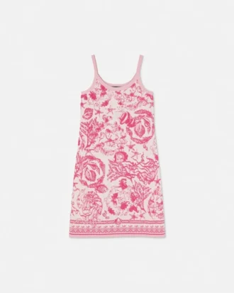 Mini vestido ajustado de punto con corte en A y estampado Underwater Barocco
