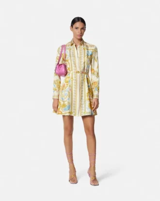 Mini vestido camisero de Barocco Silk Underwater