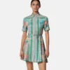 Mini vestido camisero de Barocco Silk Underwater Mini vestido camisero de Barocco Silk Underwater