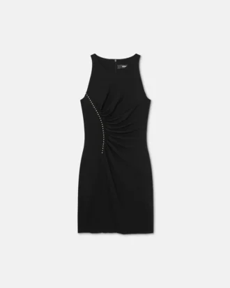Mini vestido de jersey de crepé elástico