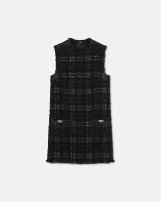 Mini vestido de tweed de algodón