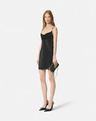 Mini vestido de viscosa con adornos