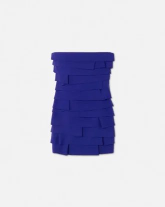 Mini vestido sin tirantes de satén Envers