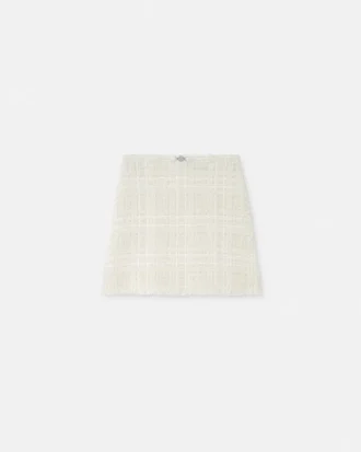 Minifalda de algodón y tweed