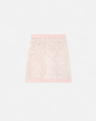 Minifalda de punto de mohair jacquard