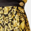 Minifalda plisada de sarga de seda estampada Minifalda plisada de sarga de seda estampada