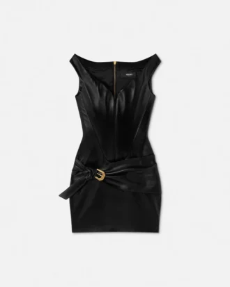 Minivestido corsé de piel