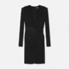 Minivestido de crepé con escote en V profundo