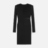 Minivestido de crepé con escote en V profundo