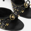 Mules Opera Bow con tachuelas 85 mm