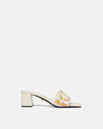 Mules Theia Raffia 55 mm