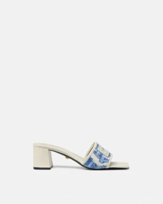 Mules Theia Raffia 55 mm