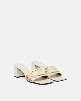 Mules Theia Raffia 55 mm