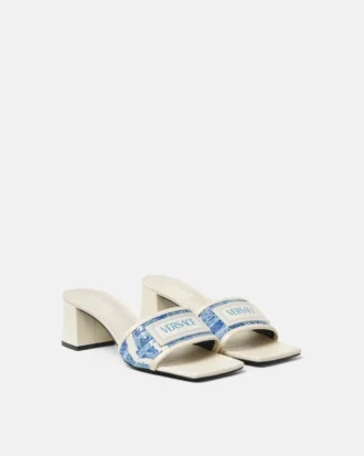 Mules Theia Raffia 55 mm