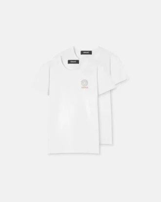 Pack de 2 camisetas interiores de jersey de algodón estampadas para niño