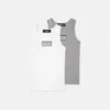 Pack de 2 camisetas sin mangas de algodón acanalado para niño Pack de 2 camisetas sin mangas de algodón acanalado para niño