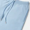 Pantalones acampanados de mezcla de lana con tejido de toalla