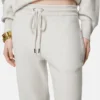Pantalones acampanados de mezcla de lana con tejido de toalla