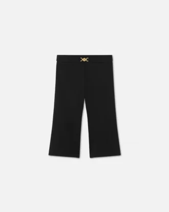 Pantalones acampanados elásticos para bebé con costura milanesa