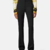 Pantalones ajustados de gabardina de lana elástica