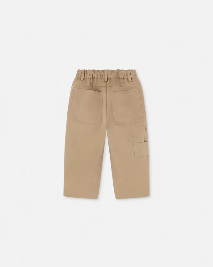 Pantalones cargo de gabardina de algodón para niño Pantalones cargo de gabardina de algodón para niño