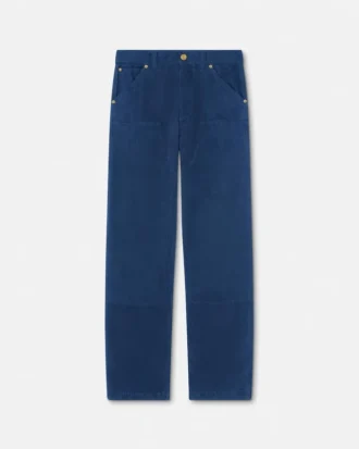 Pantalones carpintero de lona sobreteñida