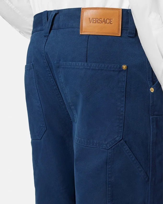Pantalones carpintero de lona sobreteñida Pantalones carpintero de lona sobreteñida