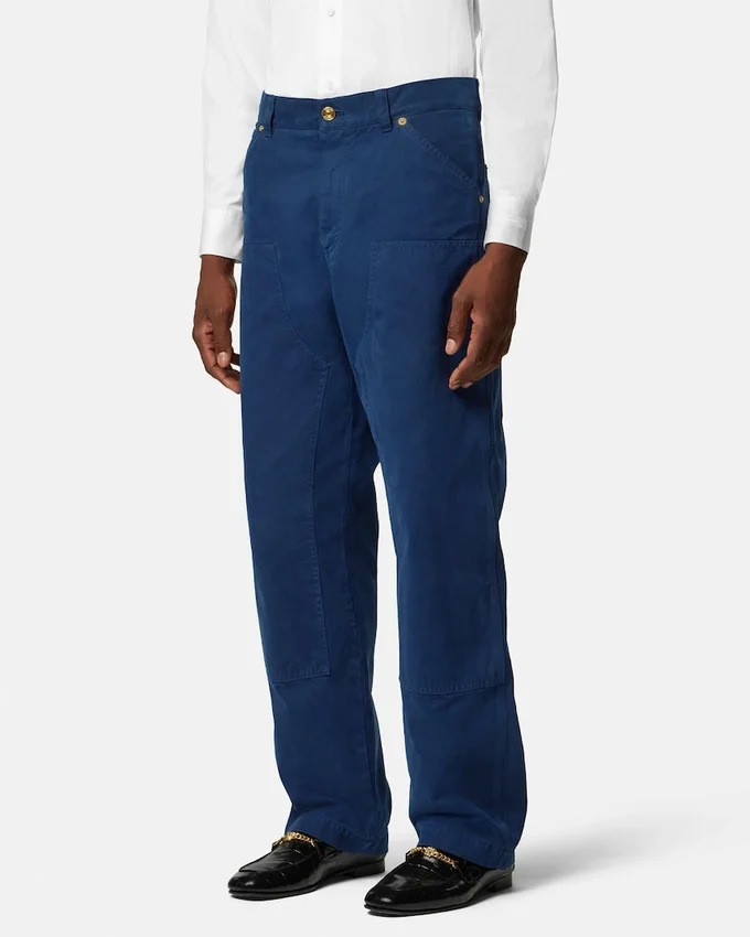 Pantalones carpintero de lona sobreteñida Pantalones carpintero de lona sobreteñida