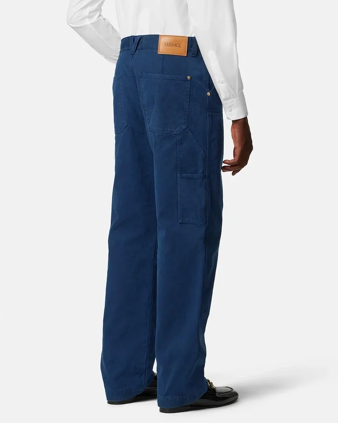 Pantalones carpintero de lona sobreteñida Pantalones carpintero de lona sobreteñida