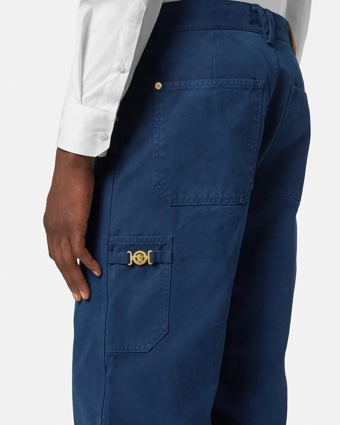 Pantalones carpintero de lona sobreteñida Pantalones carpintero de lona sobreteñida