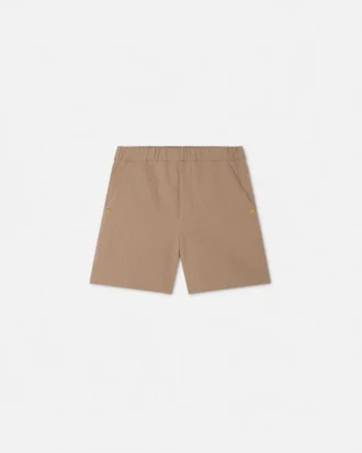Pantalones cortos bordados de algodón seersucker para niño