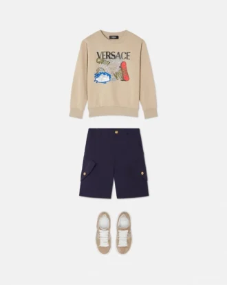 Pantalones cortos de popelín de algodón para niño