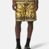Pantalones cortos de sarga de seda estampados