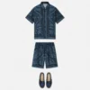 Pantalones cortos de sarga de seda estampados para niño Pantalones cortos de sarga de seda estampados para niño