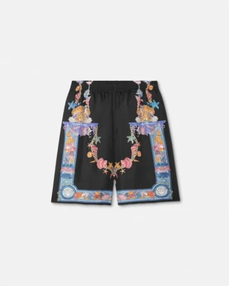 Pantalones cortos de seda Coral Theatre