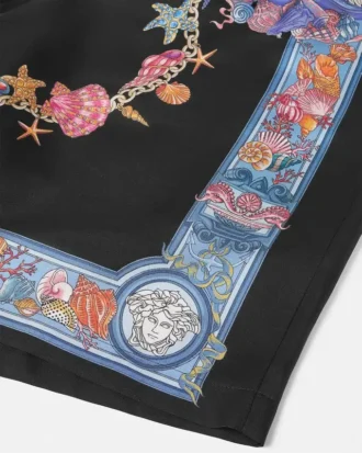 Pantalones cortos de seda Coral Theatre