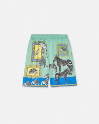 Pantalones cortos de seda Versace Safari
