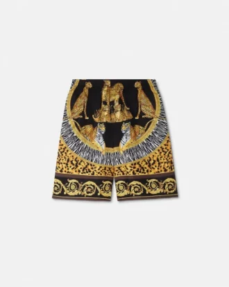 Pantalones cortos de seda Wild Cats