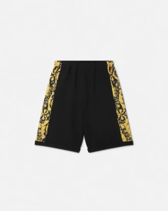 Pantalones cortos deportivos estampados para niño con costura milanesa