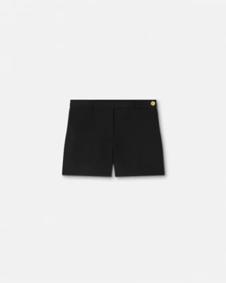 Pantalones cortos masculinos de gabardina