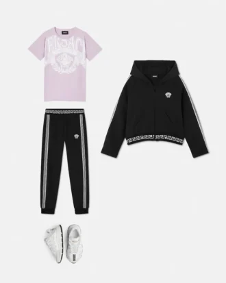 Pantalones de chándal de jersey de algodón bordados para niño