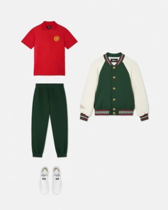 Pantalones de chándal de jersey de algodón bordados para niño