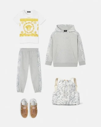 Sudadera con capucha estampada de jersey de algodón para niño