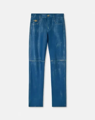Pantalones de piel desgastada Pantalones de piel desgastada