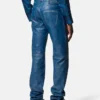 Pantalones de piel desgastada Pantalones de piel desgastada