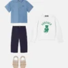 Pantalones de popelín de algodón para niño Pantalones de popelín de algodón para niño