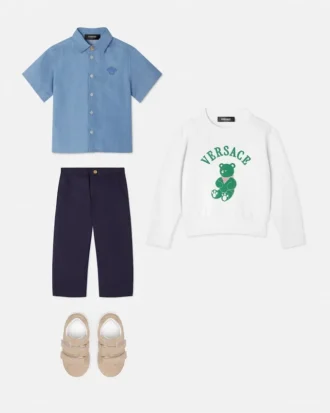 Pantalones de popelín de algodón para niño