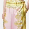 Pantalones de sarga de seda estampados Pantalones de sarga de seda estampados
