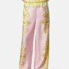 Pantalones de sarga de seda estampados Pantalones de sarga de seda estampados