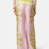 Pantalones de sarga de seda estampados Pantalones de sarga de seda estampados